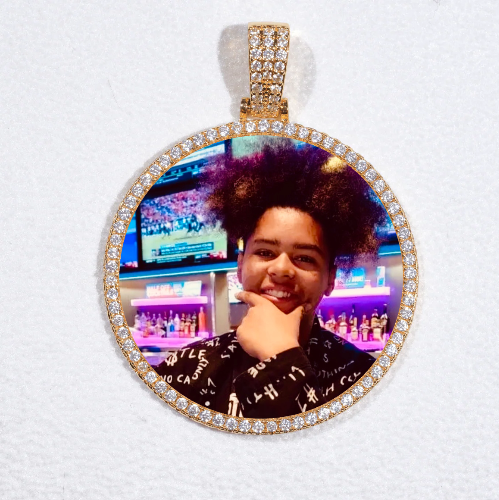 MEDIUM 3D CIRCLE CUSTOM PICTURE PENDANT