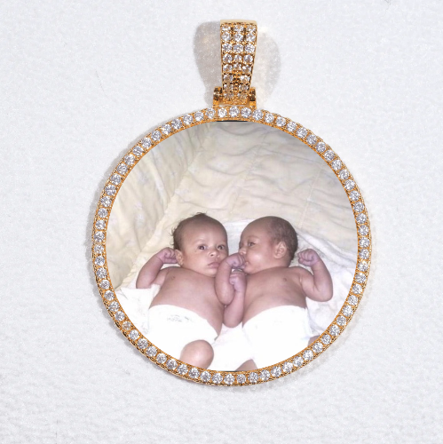 MEDIUM 3D CIRCLE CUSTOM PICTURE PENDANT