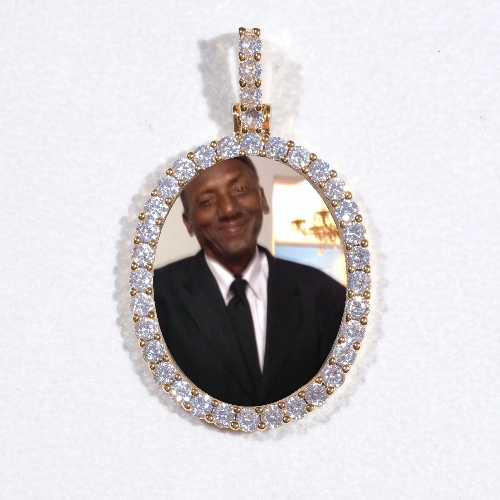 3D Oval Custom Picture Pendant