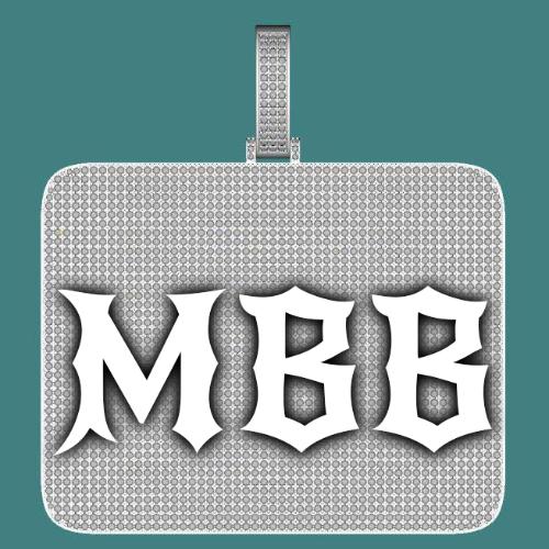 CUSTOM LETTER NECKLACE 3D BIG SQUARE