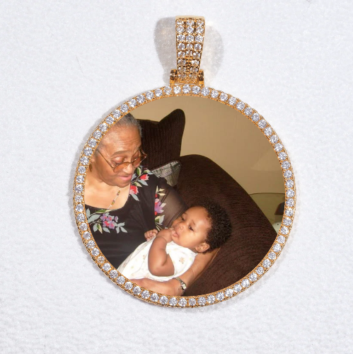 MEDIUM 3D CIRCLE CUSTOM PICTURE PENDANT