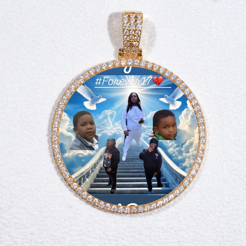 MEDIUM 3D CIRCLE CUSTOM PICTURE PENDANT