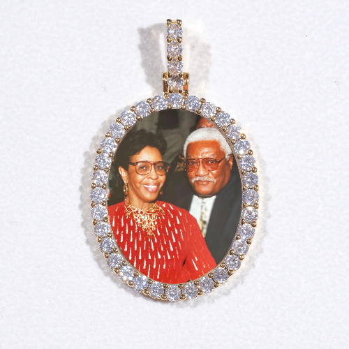 3D Oval Custom Picture Pendant
