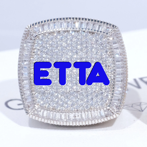 CUSTOM LETTER 3D ICED RING
