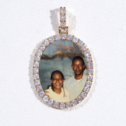 3D Oval Custom Picture Pendant