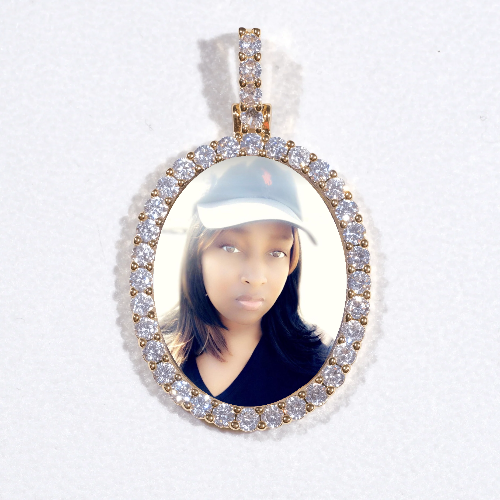 3D Oval Custom Picture Pendant