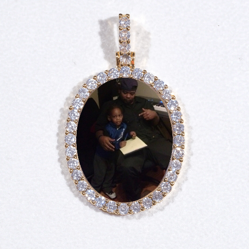 3D Oval Custom Picture Pendant