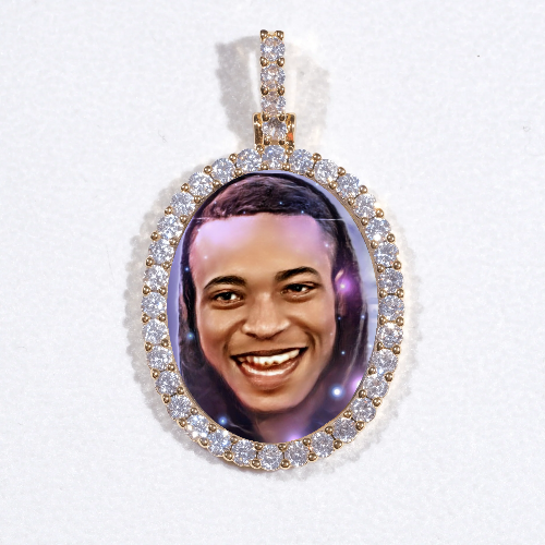 3D Oval Custom Picture Pendant