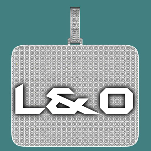 CUSTOM LETTER NECKLACE 3D BIG SQUARE