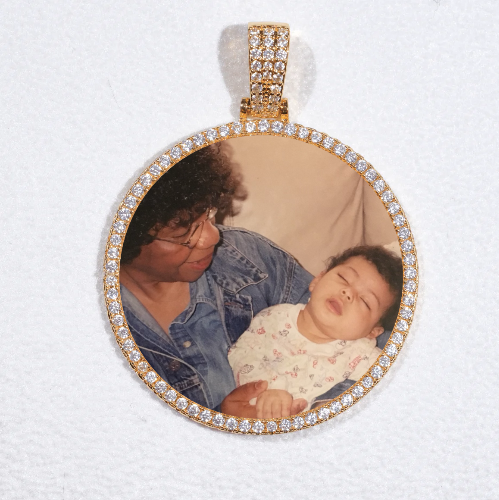 MEDIUM 3D CIRCLE CUSTOM PICTURE PENDANT