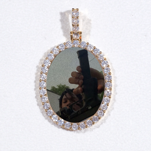 3D Oval Custom Picture Pendant