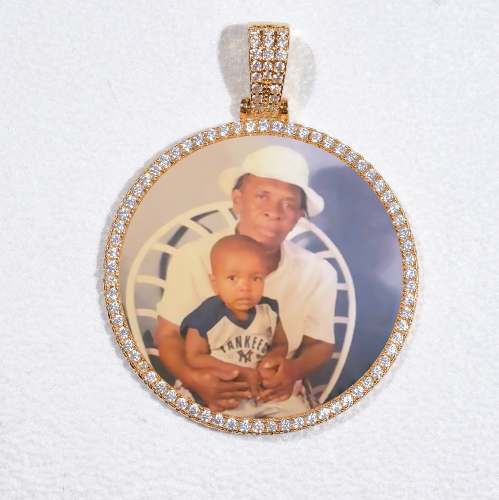 MEDIUM 3D CIRCLE CUSTOM PICTURE PENDANT
