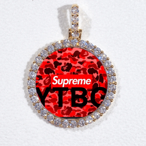 3D CIRCLE CUSTOM PICTURE PENDANT SMALL SIZE