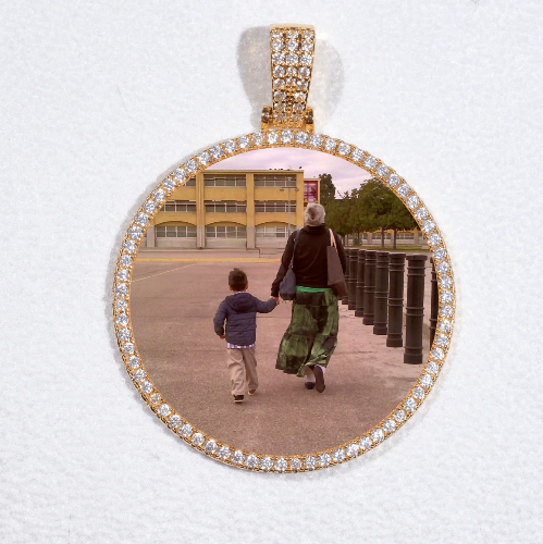 MEDIUM 3D CIRCLE CUSTOM PICTURE PENDANT