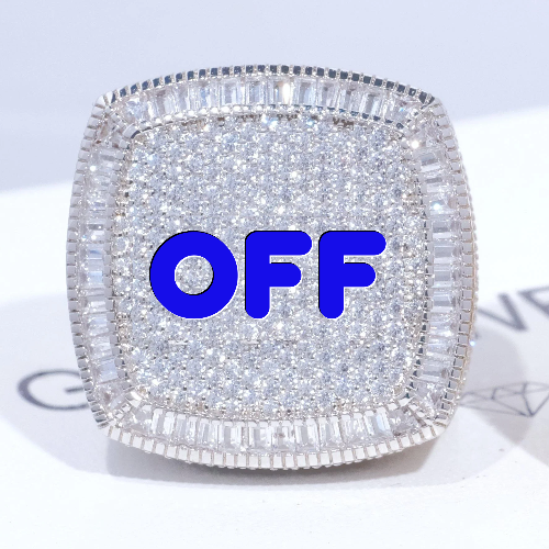 CUSTOM LETTER 3D ICED RING