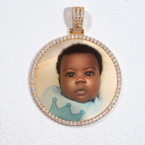 MEDIUM 3D CIRCLE CUSTOM PICTURE PENDANT