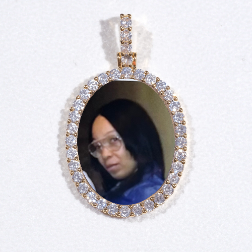 3D Oval Custom Picture Pendant