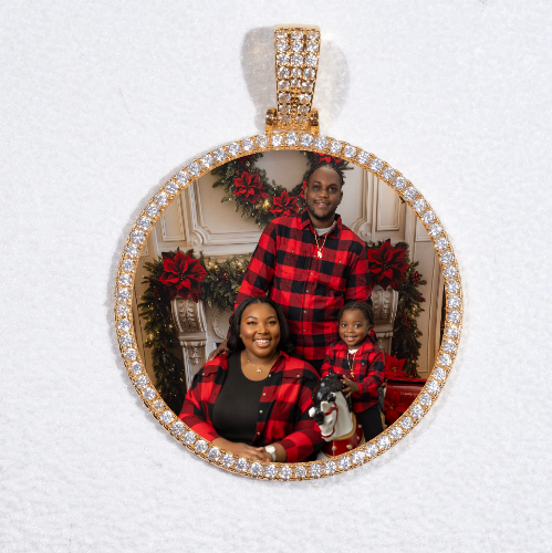 MEDIUM 3D CIRCLE CUSTOM PICTURE PENDANT