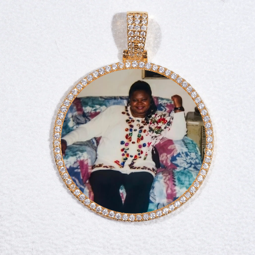 MEDIUM 3D CIRCLE CUSTOM PICTURE PENDANT
