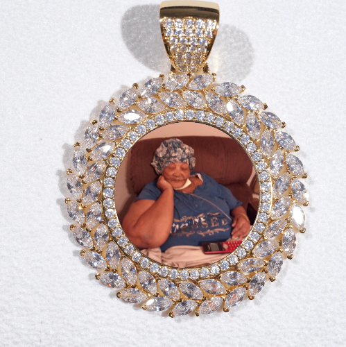 Large 3D Wheat Ear Custom Picture Pendant