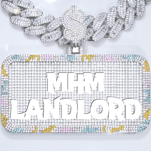 CUSTOM LETTER NECKLACE 3D COLORFUL SQUARE