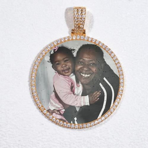 MEDIUM 3D CIRCLE CUSTOM PICTURE PENDANT
