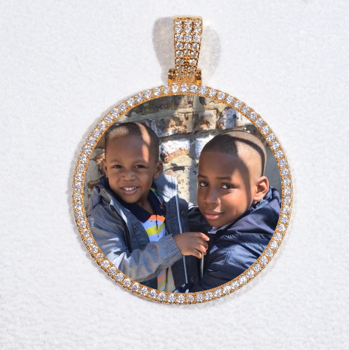 MEDIUM 3D CIRCLE CUSTOM PICTURE PENDANT