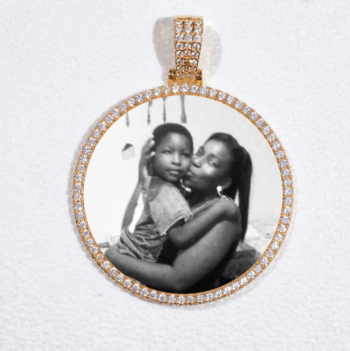 MEDIUM 3D CIRCLE CUSTOM PICTURE PENDANT