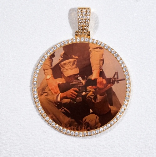 MEDIUM 3D CIRCLE CUSTOM PICTURE PENDANT