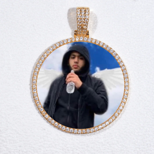 MEDIUM 3D CIRCLE CUSTOM PICTURE PENDANT