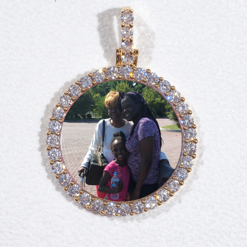 3D CIRCLE CUSTOM PICTURE PENDANT SMALL SIZE