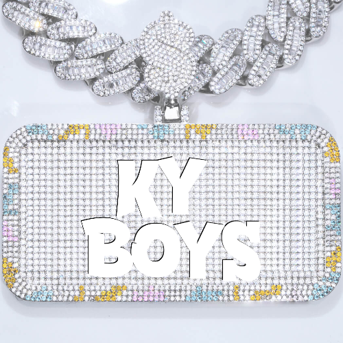 CUSTOM LETTER NECKLACE 3D COLORFUL SQUARE