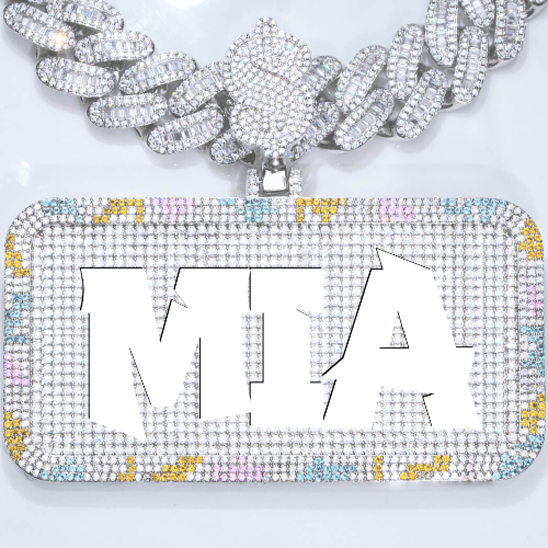 CUSTOM LETTER NECKLACE 3D COLORFUL SQUARE