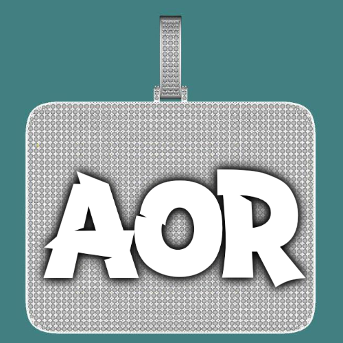 CUSTOM LETTER NECKLACE 3D BIG SQUARE