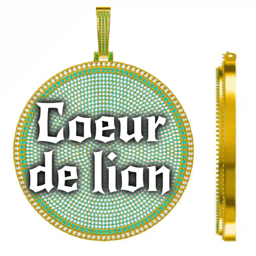 CUSTOM LETTER NECKLACE 3D BIG DISC