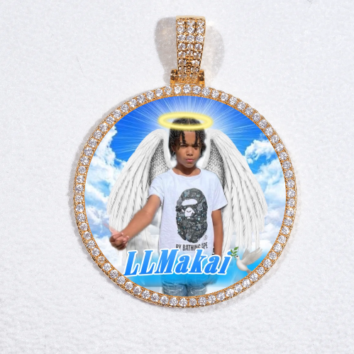 MEDIUM 3D CIRCLE CUSTOM PICTURE PENDANT