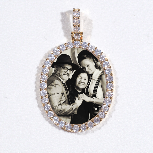 3D Oval Custom Picture Pendant