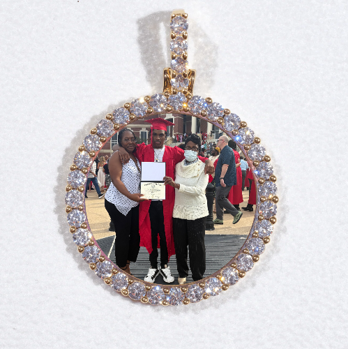 3D CIRCLE CUSTOM PICTURE PENDANT SMALL SIZE
