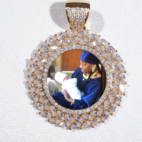 Large 3D Wheat Ear Custom Picture Pendant