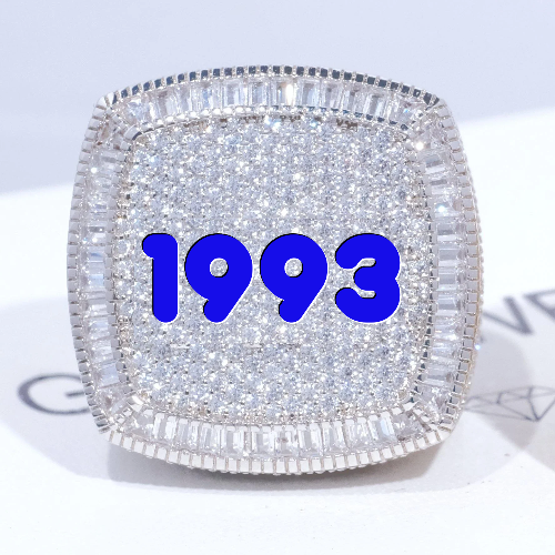 CUSTOM LETTER 3D ICED RING