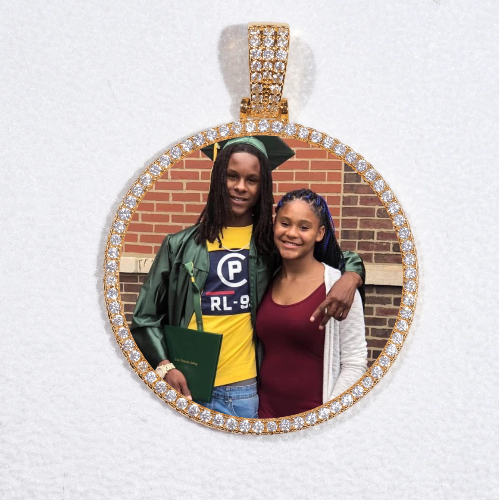 MEDIUM 3D CIRCLE CUSTOM PICTURE PENDANT