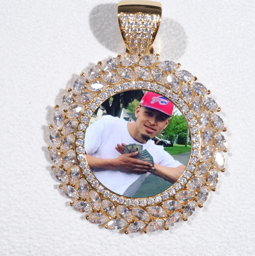 Large 3D Wheat Ear Custom Picture Pendant