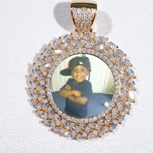 Large 3D Wheat Ear Custom Picture Pendant