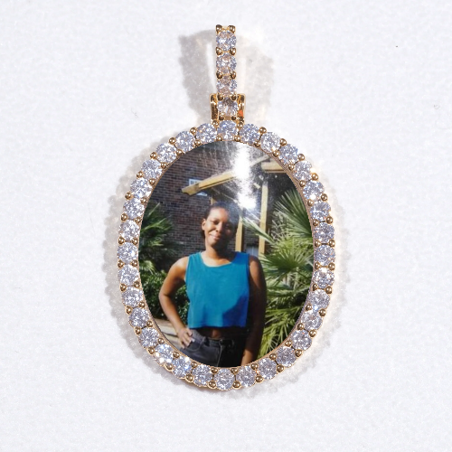 3D Oval Custom Picture Pendant