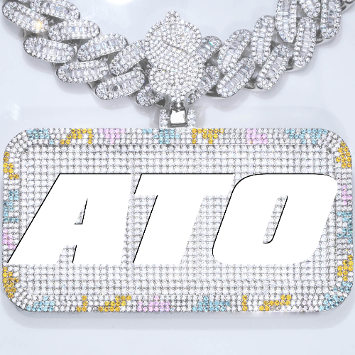 CUSTOM LETTER NECKLACE 3D COLORFUL SQUARE