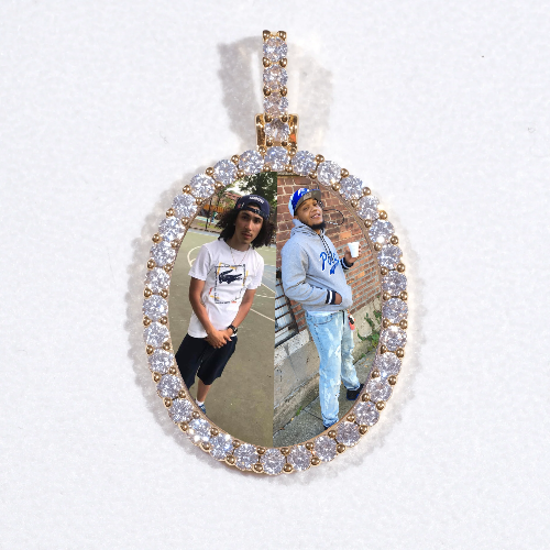 3D Oval Custom Picture Pendant