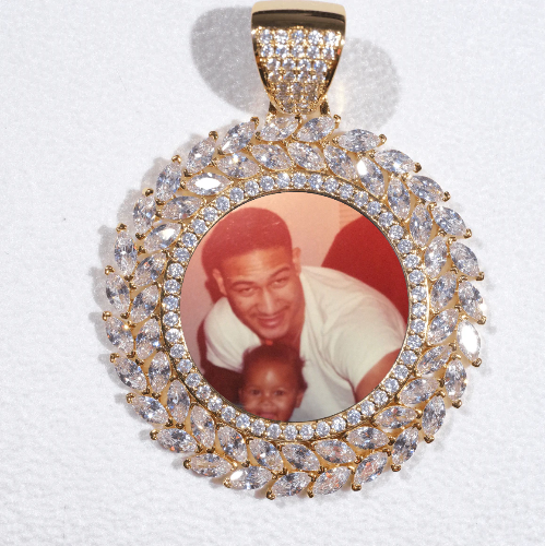 Large 3D Wheat Ear Custom Picture Pendant