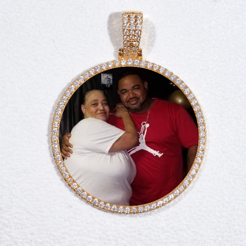 MEDIUM 3D CIRCLE CUSTOM PICTURE PENDANT