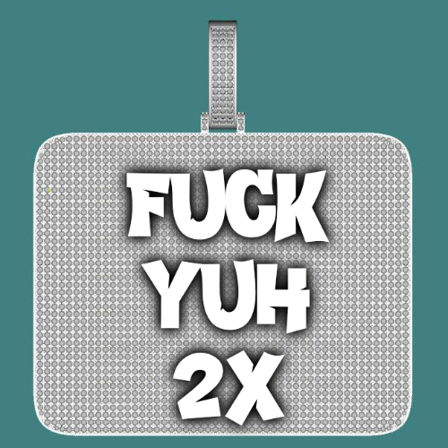 CUSTOM LETTER NECKLACE 3D BIG SQUARE