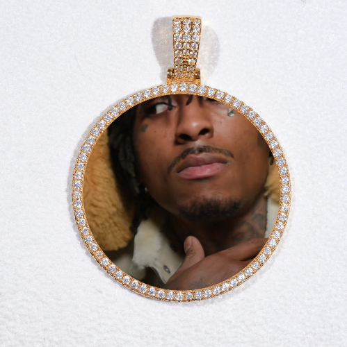 MEDIUM 3D CIRCLE CUSTOM PICTURE PENDANT
